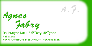 agnes fabry business card